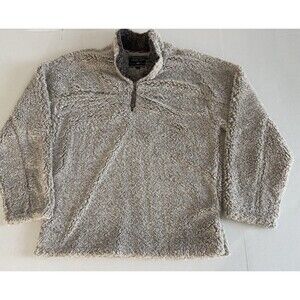 True Grit American Outdoor Co 1/4 Zip Sherpa Fleece Pullover Jacket Men's Medium
